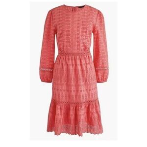 JCrew Mockneck eyelet dress, EUC
